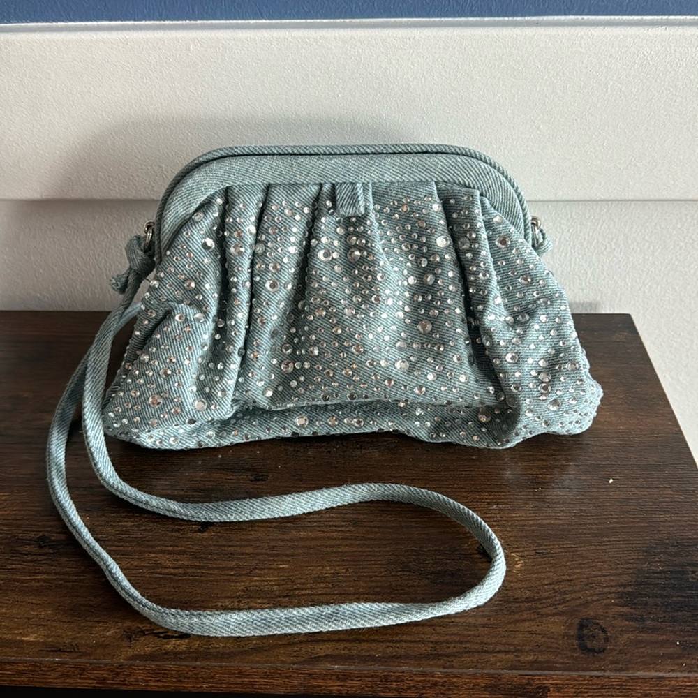 Zara Blue Beaded Women's Bag